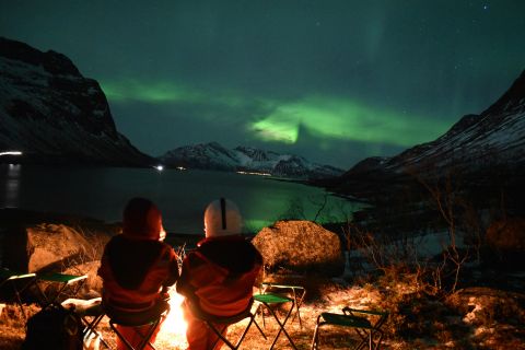 Leknes/Svolvaer: Northern Lights VIP Campfire & Dinner