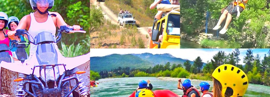 5in1 Combo: Rafting, Jeep Ride, Zipline, Fishing, Quad/Buggy