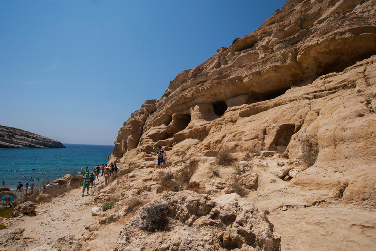 Vanuit Heraklion-gebied: busreis naar Zuid-Kreta en Matala BeachZuid Kreta Matala direct