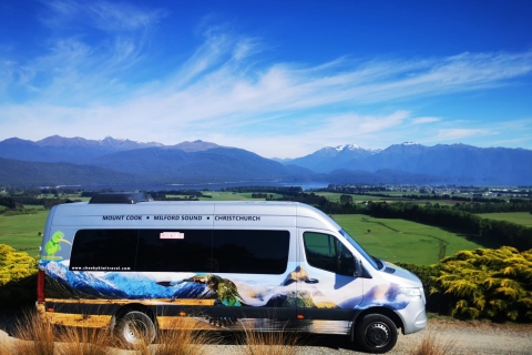 Z Christchurch: Mount Cook Transfer z wycieczką po jeziorze Tekapo