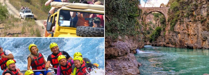 Rafting & Jeep Safari Combo Tour From Antalya, Side, Alanya