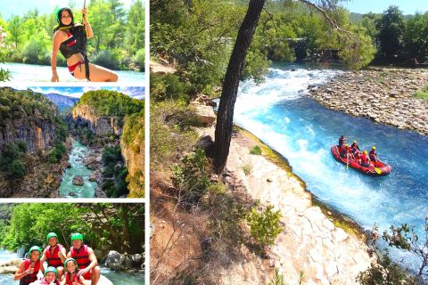 Antalya: tour combinato zipline, rafting e canyoning