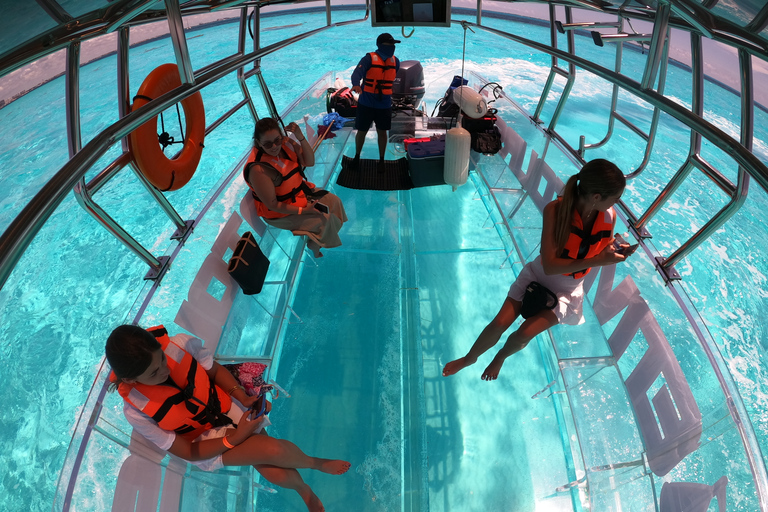 Cancún: Nichupté Lagoon Transparent Boat Tour with Drinks