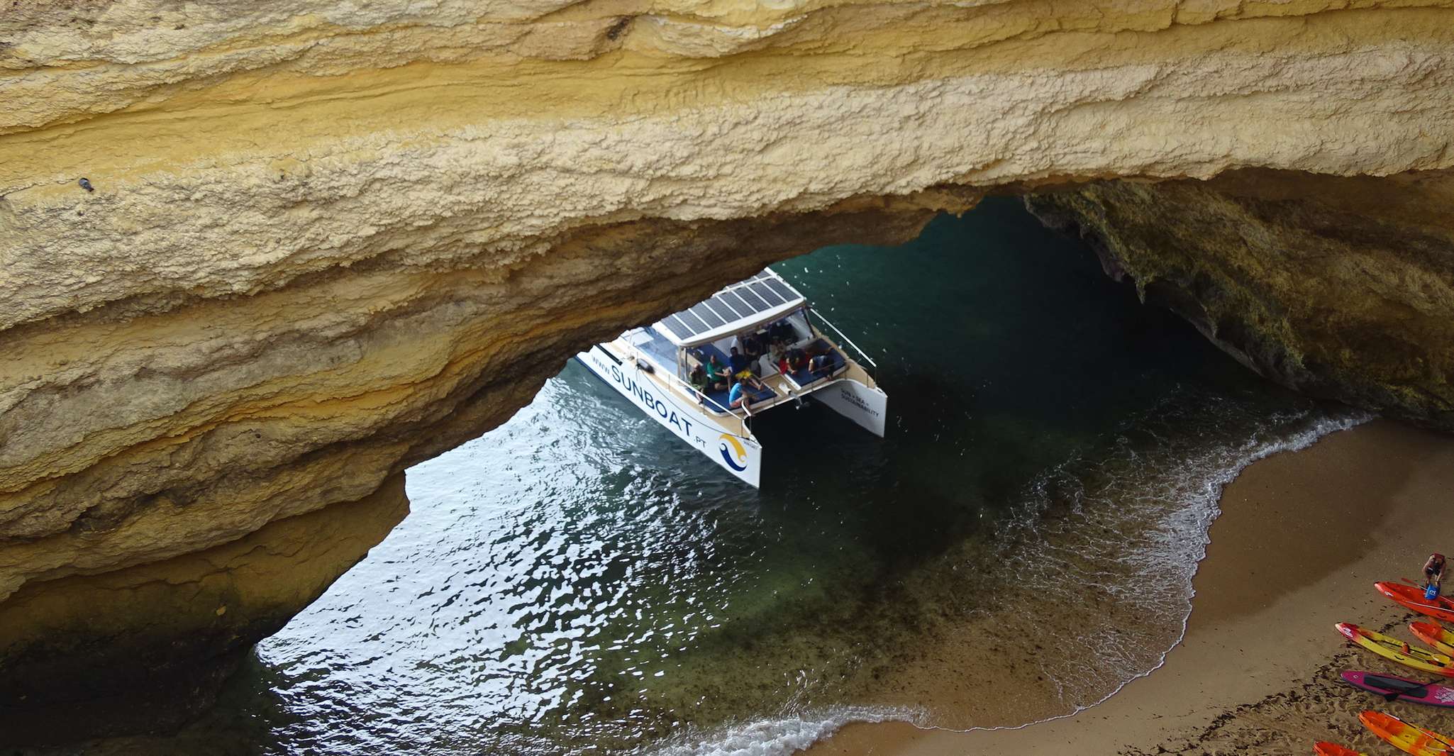 Portimão, Benagil Caves & Coastline by Luxury Eco Catamaran - Hizvo