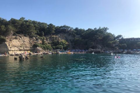 From Faliraki: Rhodes Sunset Cruise with Swimming and Snacks