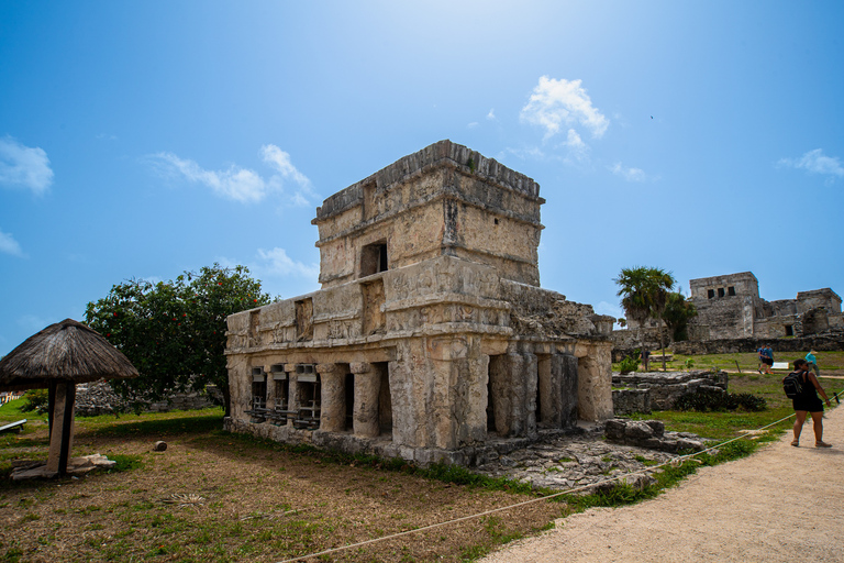 From Cancún: Cobá, Cenote, Tulum and Playa del Carmen Tour Meeting point Cancun Down Town