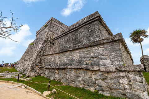 From Cancún: Cobá, Cenote, Tulum and Playa del Carmen Tour Meeting point Cancun Down Town