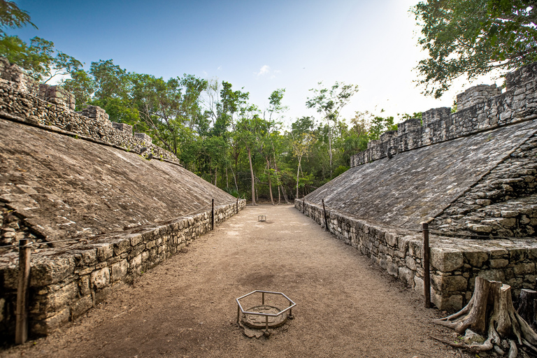 Z Cancún: Wycieczka do Cobá, Cenote, Tulum i Playa del CarmenMiejsce spotkania Cancun Down Town