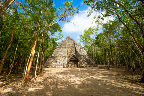 Z Cancún: Wycieczka do Cobá, Cenote, Tulum i Playa del CarmenMiejsce spotkania Cancun Down Town