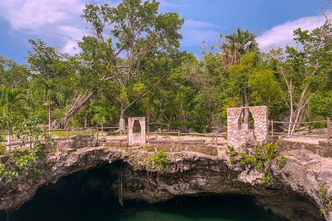 From Cancún: Cobá, Cenote, Tulum and Playa del Carmen Tour Meeting point Cancun Down Town