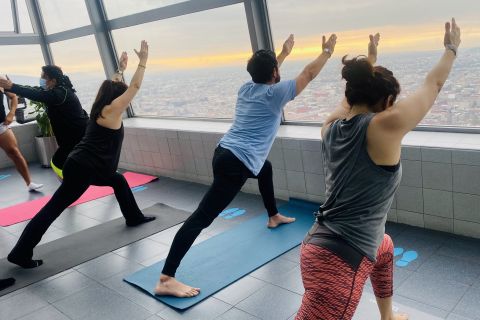 Mexico City: Torre Latino Lookout Sunrise Ticket with Yoga