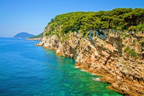 Dubrovnik: excursion en bateau dans la grotte bleue et la plage de Sunj avec boissons