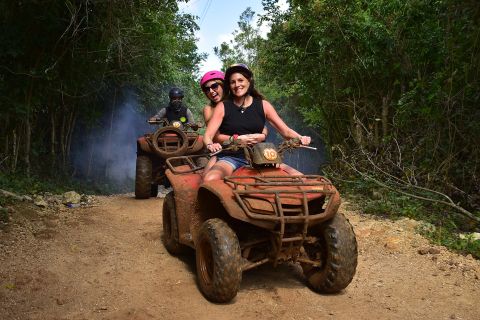 Riviera Maya: recorrido en vehículo todoterreno por la jungla, tirolesa y nado en cenote