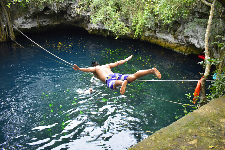 Cancun: Jungle ATV Tour, Ziplining, and Cenote Swim Shared ATV