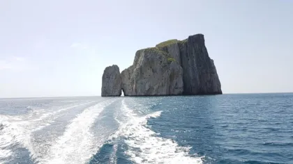 Von Buggerru: Tagestour mit dem Schlauchboot auf dem Blauen Meer
