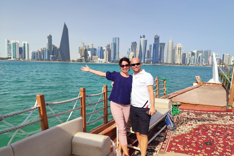 Doha: Private City Tour &amp; Dhow Boat Ride with Pickup-Dropoff