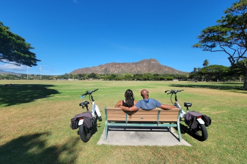 Honolulu: balade privée en vélo électrique et randonnée à Diamond Head