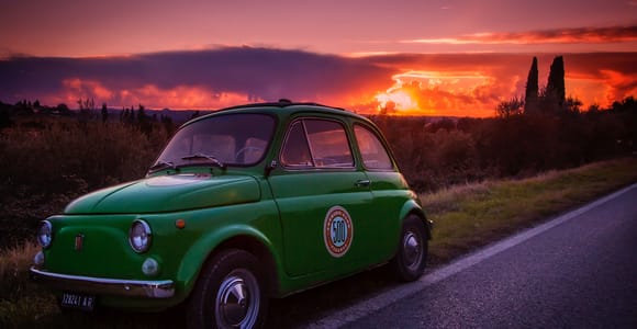 From Florence: Sunset Wine Tasting Tour in Vintage Car