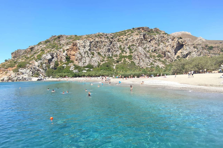 Heraklion: Preveli Palm Beach Boat Trip &amp; Rethymno Town TourPickup from Anisaras, Analipsi &amp; Gouves