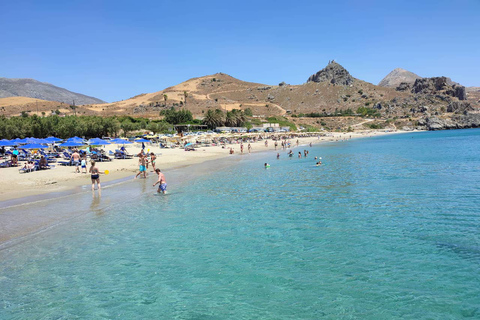 Heraklion: Preveli Palm Beach Boat Trip &amp; Rethymno Town TourPickup from Anisaras, Analipsi &amp; Gouves