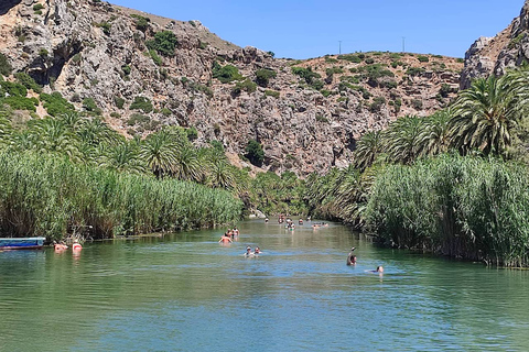 Heraklion: Preveli Palm Beach Boottocht & Rondleiding door de stad RethymnoOphalen bij: Heraklion, Amoudara, Agia Pelagia en Kokini Hani