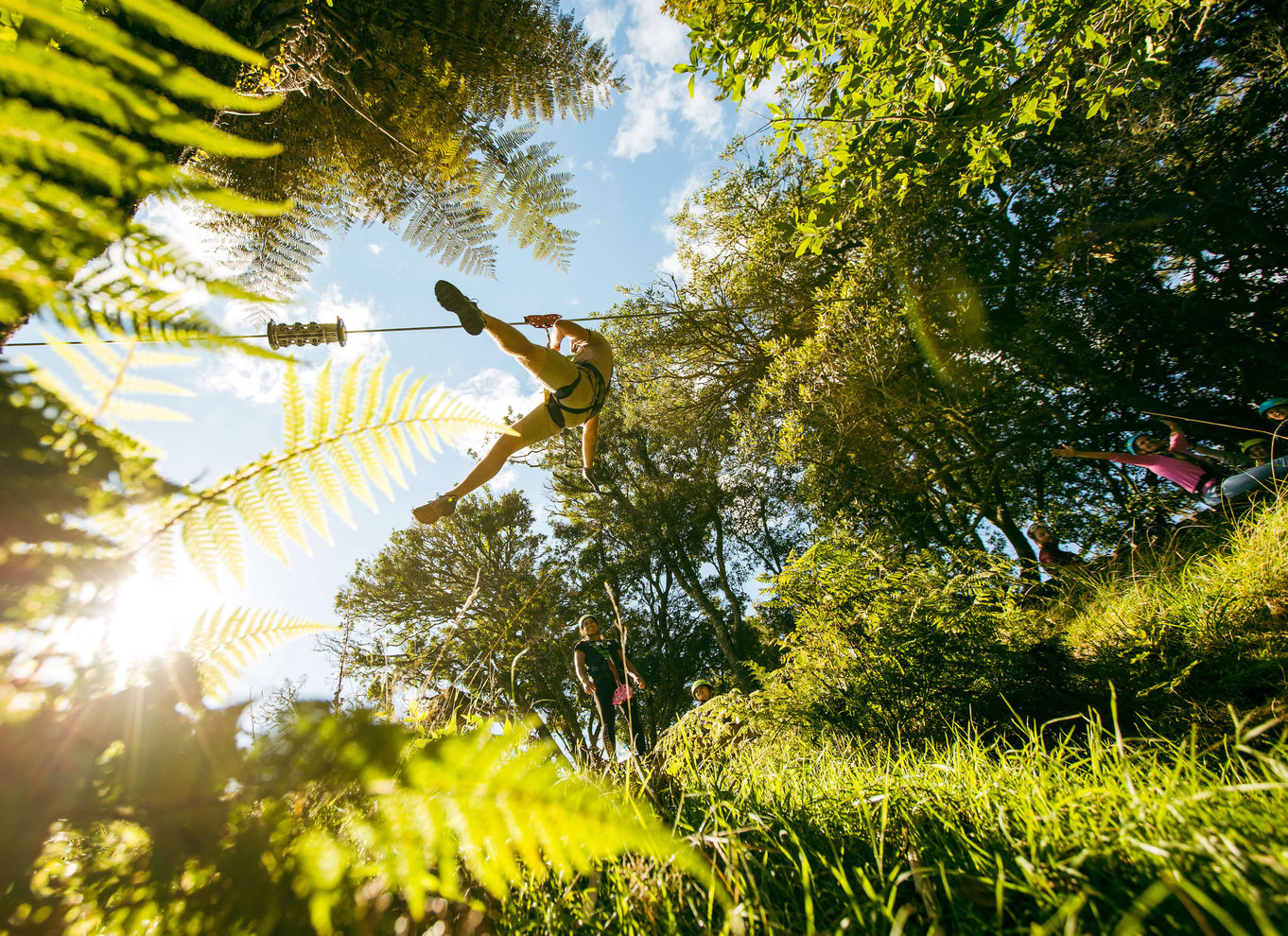 Okere Falls: Zipline over vandfald: Oplevelse