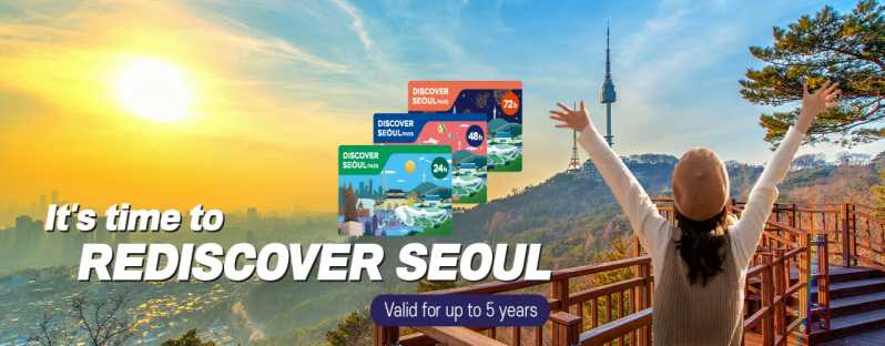 Pase turístico y tarjeta de transporte de Seúl con más de 100 atracciones