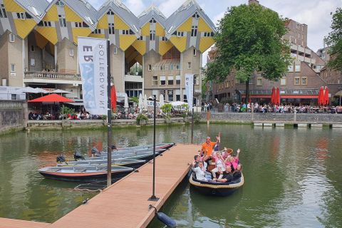 Rotterdam: Open Boat Sightseeing Cruise in the City Center