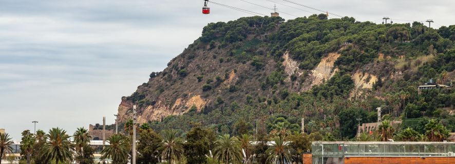 Barcelona: Montjuic Cable Car Tickets and Guided Phone Tour