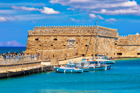 De Heraklion: Passeio pelo centro histórico da cidade e Palácio de KnossosServiço de busca em Heraklion, Amoudara e Kokini Hani