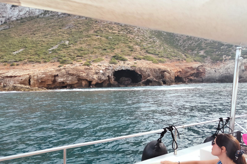 Denia: Cova Tallada Catamaran Tour and Swimming Stop