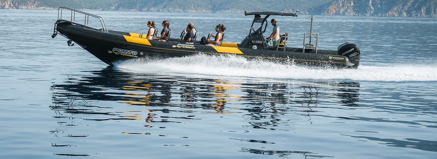 Depuis Porto : Tour en bateau semi-rigide des criques de Piana et de Scandola