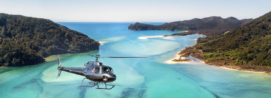 Parc national Abel Tasman : vol en hélicoptère avec atterrissage
