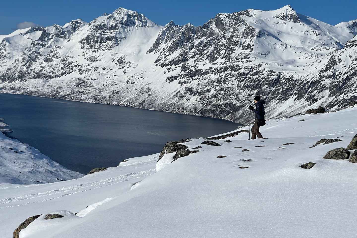 トロムソ：絶景とエコなスノーシュー体験