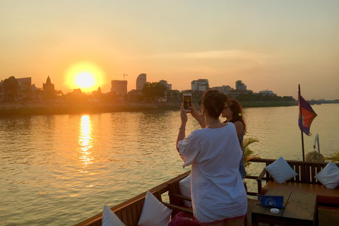 Phnom Penh: Cruzeiro ao pôr do sol com cerveja e bebidas ilimitadas