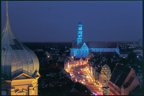 Augsburg: excursão a pé noturna guiada iluminada