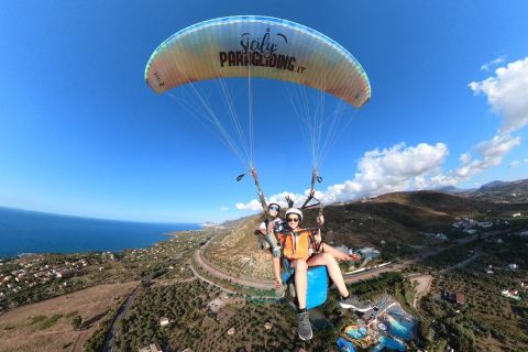 Cefalù : Vol en parapente avec instructeur et vidéo GoPro10