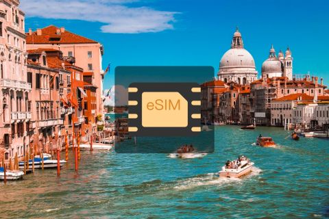 イタリア: ヨーロッパ eSim モバイル ローミング データ プラン