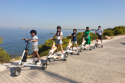 Excursion à vélo sur la Riviera Trikke d'Athènes et au lac VouliagmeniExcursion à vélo sur la Riviera d'Athènes et lac Vouliagmeni