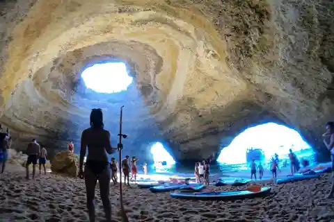 De Benagil: passeio de caiaque ao pôr do sol / nascer do sol