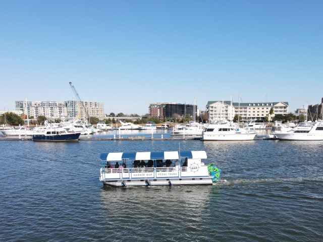 Visit Charleston Harbor Bar Pedal Boat Party Cruise in Folly Beach