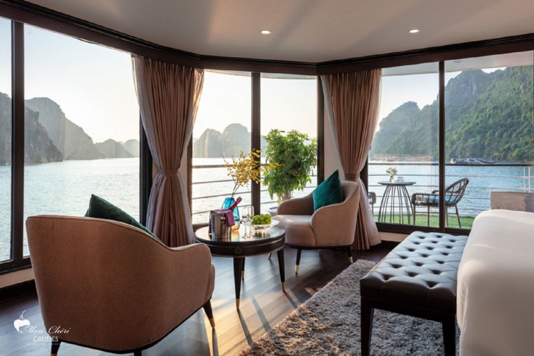 Crucero de 5 estrellas por la bahía de Halong y la bahía de Lan Ha: 3 días desde Hanoi3D2N Ocean Suite Habitación con balcón