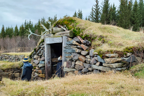 Från Reykjavik: Lavagrotta, varma källor och vattenfall