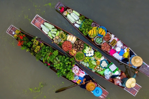 From Bangkok: Mae Klong Market, Floating Market & Boat Tour Private Tour
