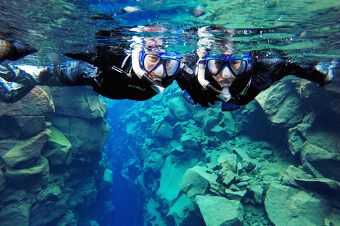 Reykjavik: Silfra-snorkeltour en paardrijtocht met foto's