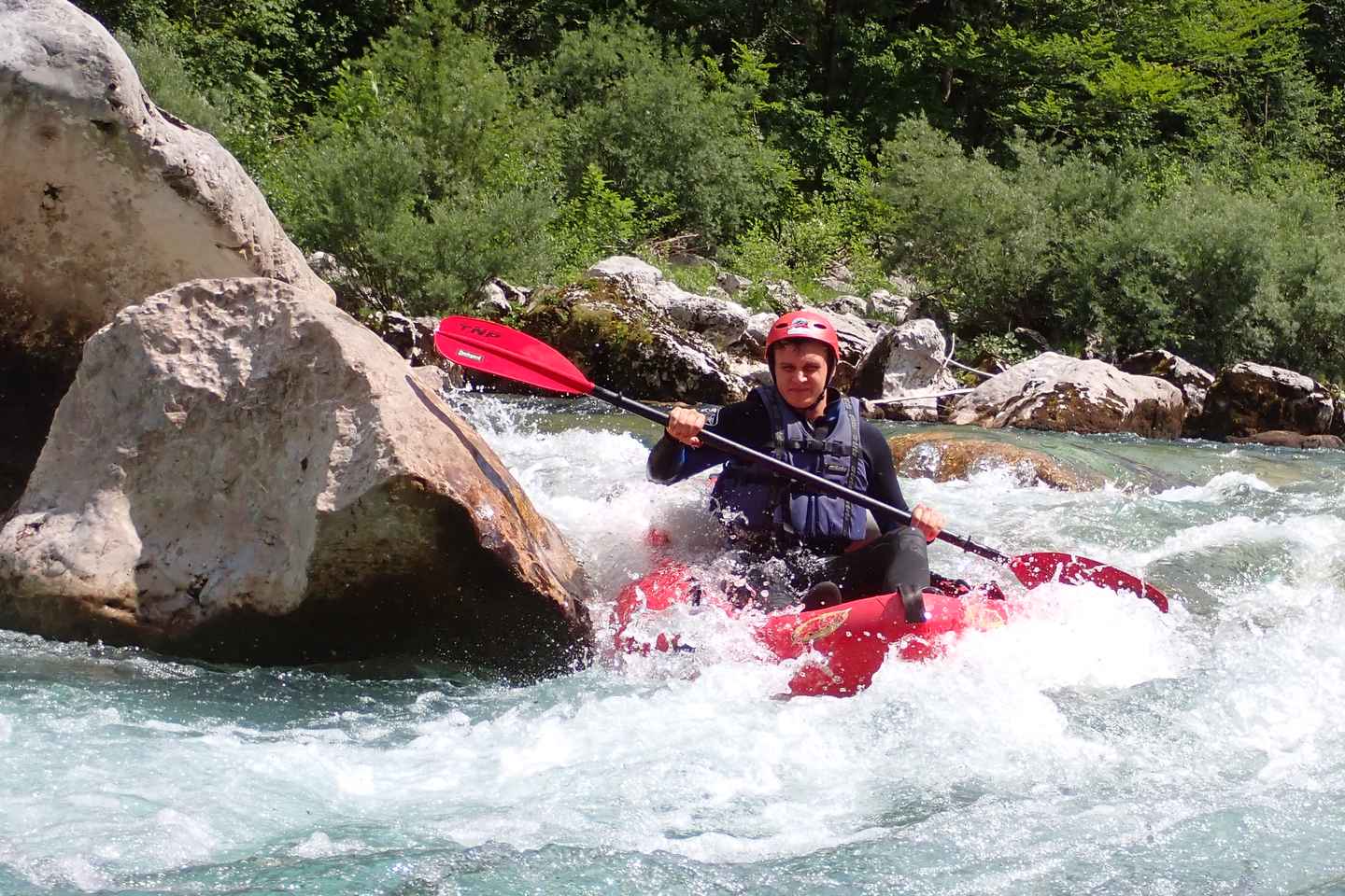 From Bovec: Whitewater kayaking on the Soča River
