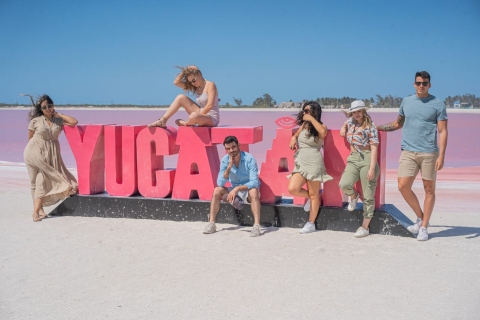 Z Cancun: Las Coloradas i Rio Lagartos Tour z transferem