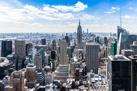 New York: Begeleide bustour met hoogtepunten en veerboottocht