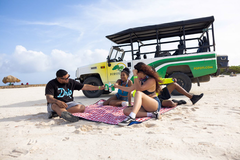 Noord: Arikok National Park Jeep Tour with Baby Beach Visit