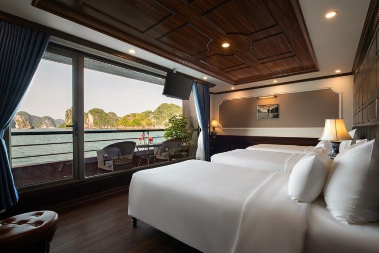 Hanoi: crucero de 5 estrellas por la bahía de Lan Ha de 2 días con balcón privado